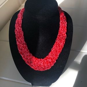 Gorgeous Beaded Necklace Pink/ Coral